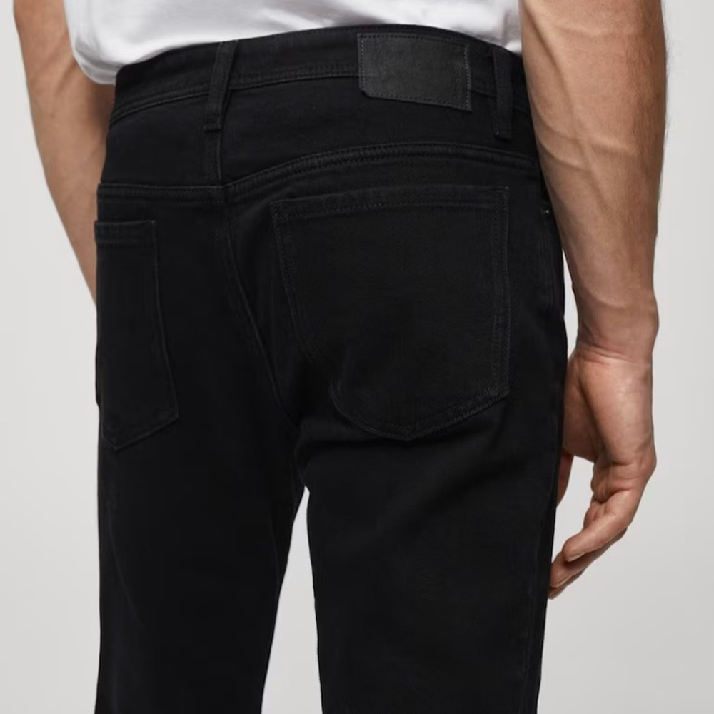 MANGO Mens Jan slim-fit jeans | Size US 38, EU 48 | Black Denim NEW!! - Picture 8 of 15